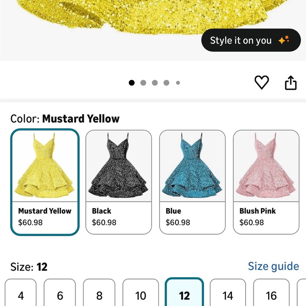 Radiant Yellow Sequin Midi Dress - Picture 7 of 7